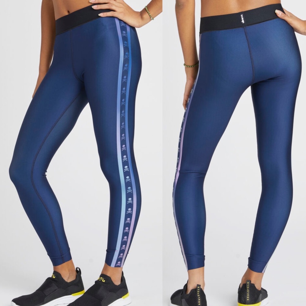 Ultracor SoulCycle Skull Double Stripe Leggings Medium